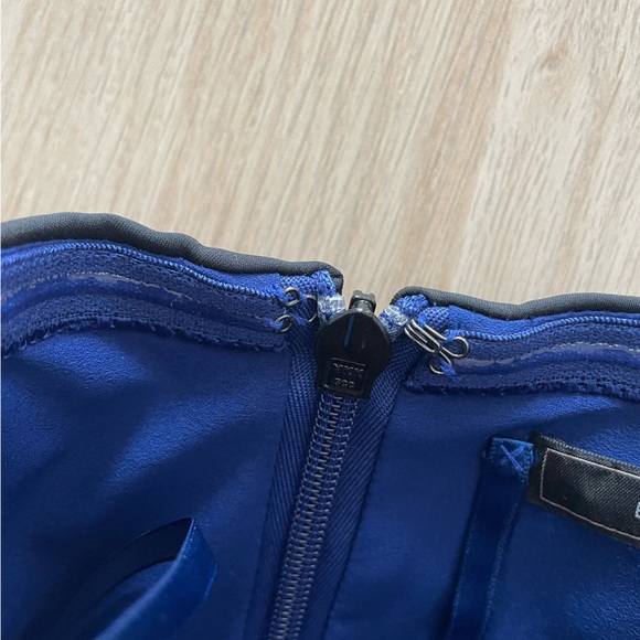 Bcbgmaxazria Audrianna Strapless Color Block Maxi Dress - Picture 9 of 11